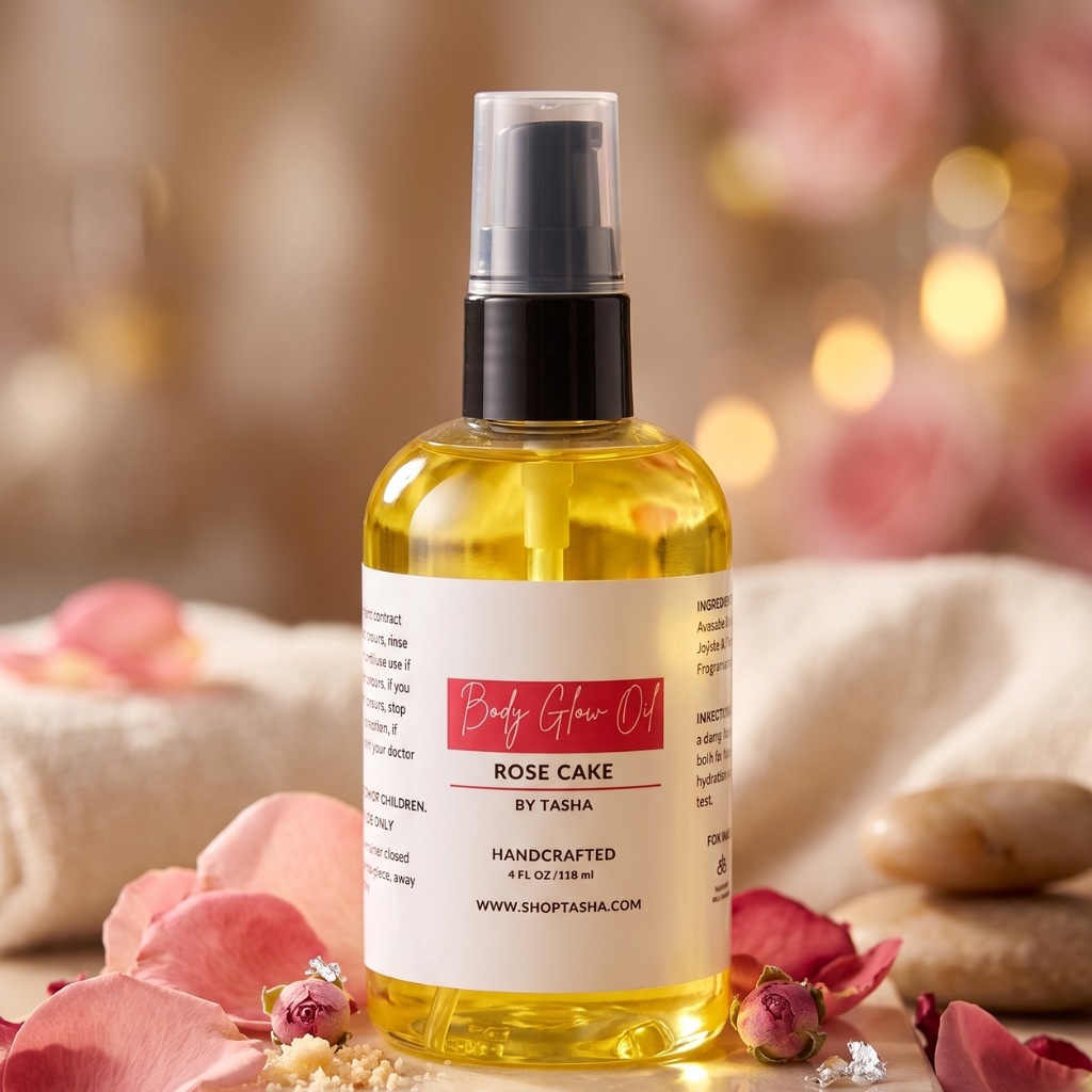 Rose Cake Body Glow Oil