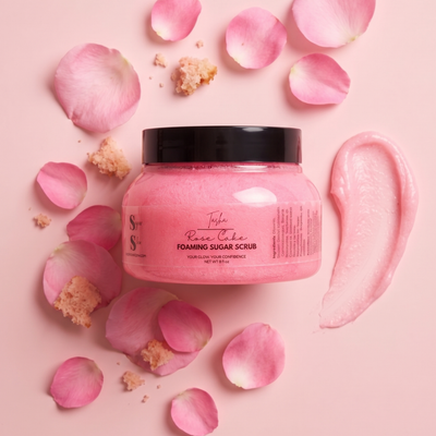 Rose Cake- Sugar Scrub